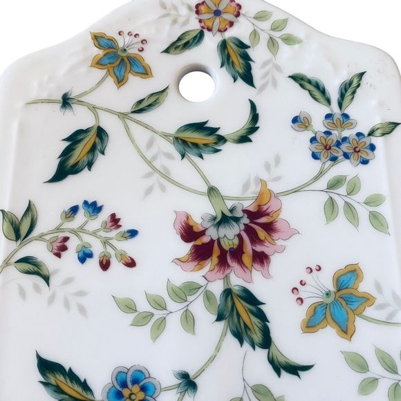 Andrea by Sadek Porcelain Cheese Board Trivet Wall Decor Floral Buckingham - Picture 2 of 6